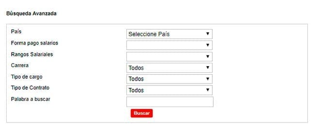 Búsqueda avanzada de empleo en Universia