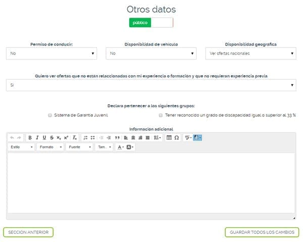 Más información sobre su perfil en Jobfie