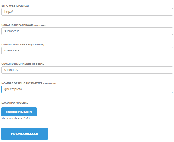 Últimos campos para crear una cuenta en Construfy
