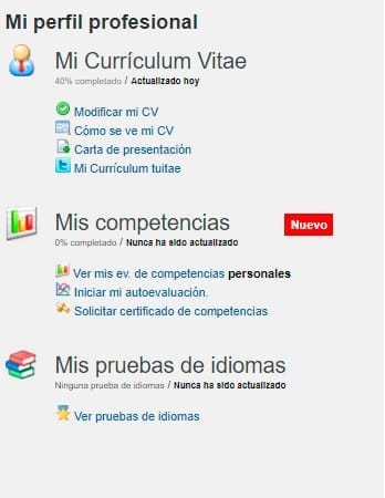 Perfil profesional en Quiero trabajo