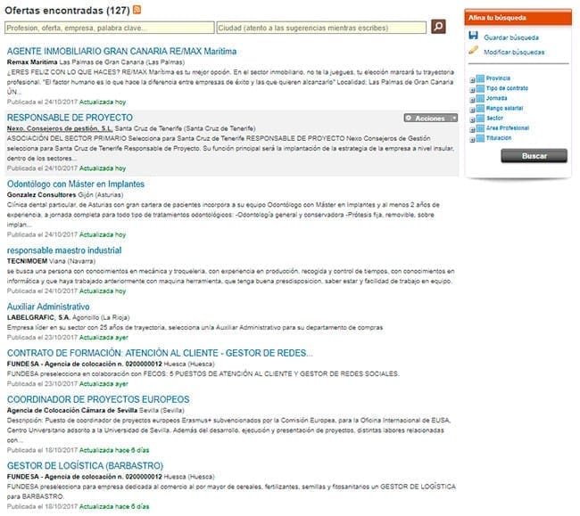 Ofertas de trabajo Quiero un trabajo
