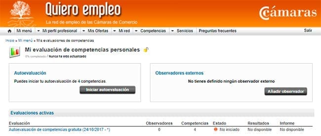 Mis habilidades en el deseo de un trabajo