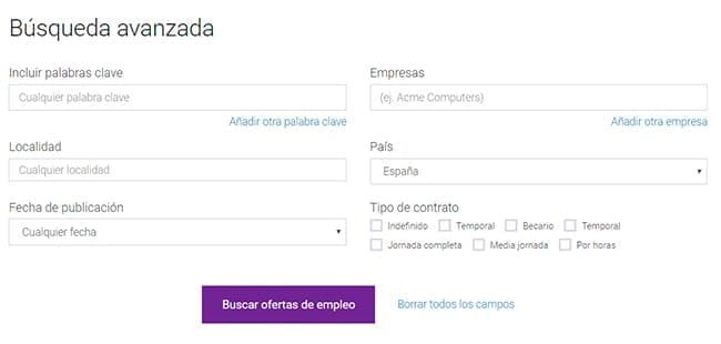 Búsqueda avanzada para encontrar trabajo en Monster