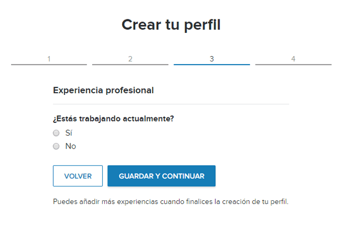Agrega tu experiencia profesional a Infojobs