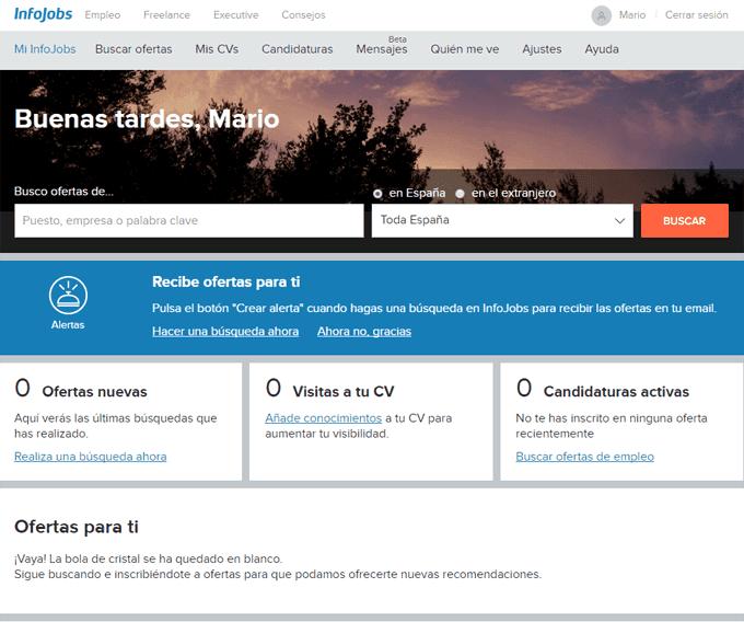 Cómo buscar trabajo en Infojobs