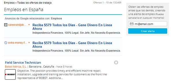 Alerta de trabajo nuevo