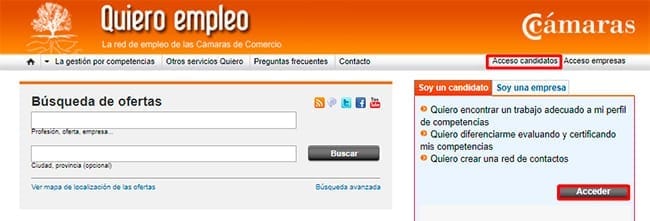 Crea una cuenta en Quiero un trabajo